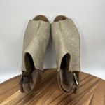 Dansko Reggie Peep Toe Slingback Heels Brown Beige Leather Women's 37 US 6.5-7 Photo 5