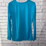 Nike  Women’s Long Sleeve Dri-Fit Blue V-Neck‎ Top Size Medium Photo 2