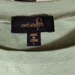 Cottagecore Puff Sleeve Large Rosette Green Stretch Floral Textured Modest Top Photo 6