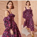 Ulla Johnson NWT Caprice Ruffled Floral Print Midi Dress Zinnia Sz 2 $550 Photo 3