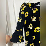 Tommy Hilfiger NWT Floral  BLACK SILKY KNIT DRESS Photo 3