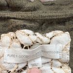 Anthropologie  Olive Green and Black Striped Women's Top size Large Photo 2