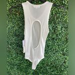 Good American NWT -  Extreme Sheer Sleeveless White Bodysuit High Cut Open Back Photo 8