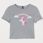Divided My Little Pony Lettuce Hem Crop Tee - Size XS Photo 0