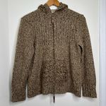 Cabela's Cabela’s Zip Up Hooded Sweater Crocheted Pockets & Hood Brown No Size SEE MEAS. Photo 0