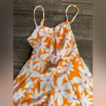 NYC Orange and White Floral Jumpsuit Size XS Photo 1