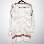 Amuse Society  open knit cream orange metallic cardigan size xs/s Photo 5