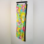 Lilly Pulitzer Floral Blue Yellow Wide Leg Palazzo Knit Pants Photo 8