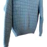 Women's I Love Pretty blue designer boat neck fox fur blend sweater osfm Size undefined Photo 5