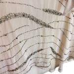 Just Black Cream Beaded Tank Blouse Small Photo 2