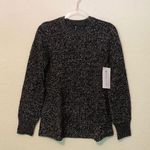 Athleta  Sierra Crew Sweater XS Black Marl Relaxed Wool Blend New NWT Photo 0