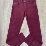 Paige Y2K  Peg Skinny Slim Jeans Women’s 28 Burgundy Maroon Swiftie Academia Vamp Photo 5