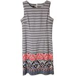 Mario Serrani  Italy Geometric Print Sheath Dress‎ Size 10 NWT Photo 1