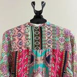 Johnny Was NWOT  Floral Silk Long Sleeves Tunic Dress Multicolor Bohemia Size S Photo 7