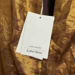 & Other Stories & Other Stories Metallic Shiny Satin Bronze Gold Mini Dress Size 2 NWT Photo 4