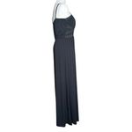 Venus  Womens M Solid Black Sleeveless Long Studded Tank Maxi Dress with Stretch Photo 4