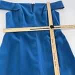 Dessy Collection Dress Womens 14 Dusk‎ Blue Off Shoulder Notch Trumpet Gown 3038 Photo 6