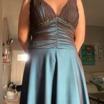 Beautiful Brown and Turquoise Dress Blue Size 10 Photo 7