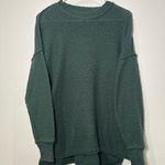 Aerie Oversized Green Knit Crewneck Sweater Photo 0