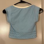 Urban Outfitters Out From Under Eyelet Baby blue top Photo 3