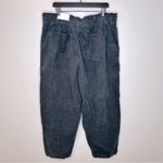 American Eagle Stretch Barrel Paper Bag High Waisted Corduroy Pants Size 20 Photo 1