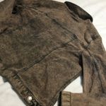 TIME AND TRU Acid Wash Denim Jacket Brown Distressed Button Front Size XXXL Photo 5