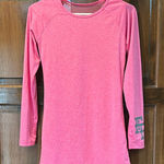 FiP Flex it Pink Long Sleeve Athletic Shirt Size XS Fishnet Mesh Back Thumbholes Photo 0