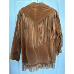 Vintage Cedars Suede Leather Fringe western cowboy brown coat Jacket M Size M Photo 12