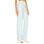 Paris Georgia Faux Leather Bootleg Pants in Mineral Blue Medium New Trousers Photo 3