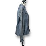 Harley Davidson Gray Knit Woven Military Shirt Long Sleeve Biker Grunge Size XL Photo 2