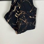 Beyond Yoga  Metallic Foil Cracked Asymmetric Bra XS Photo 2