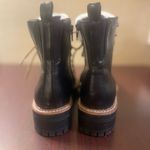 Target Black Combat Moto Boots with Rugged Sole Photo 4