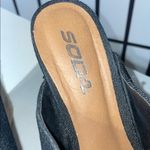 Soda Women's dark wash denim Wedge Sandals Photo 1