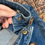 Free People FINAL PRICD DROP  Little Daisies Blue Denim Button Front Mini Skirt Photo 6