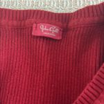 Brandy Melville  red ribbed v-neck sweater Photo 3