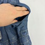 BCBGeneration  Boho Mini Skirt Womens Large Blue Chambray Embroidered Indie Y2K Photo 7