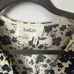 Ba&sh  Martha Floral Button-Up 3/4 Sleeve Blouse w shoulder pads Large Photo 8