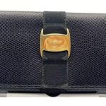 Salvatore Ferragamo Vara Black Leather Long Bifold Wallet Made in ITALY Photo 0