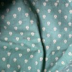 Fossil  Quilted Tote Bag Navy Blue Leather Trim Floral Accent Key Charm Photo 9