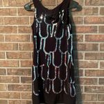 Dress Barn Black sleeveless scalloped sequined dress size 4P by  Photo 1