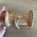 Anthropologie gold beaded classic cinch bracelet Photo 2