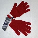 ASICS Womens L/XL Red White Knit Stripe Gloves ZC831-1801 NWT Photo 1