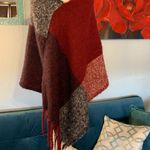 Tahari  Fringed Pullover Check Plaid Blanket Poncho OS S, M, L Photo 3