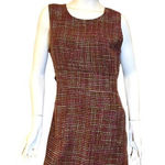 Talbots  Plaid Tweed Sleeveless Dress Jumper Size 12 Petite Photo 0