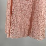 David's Bridal Pink lace knee length sleeveless Dress 18 bridesmaid mother bride Photo 2