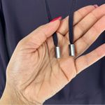 Paige Calissa Lightweight Long Bell Sleeve Tie Neck Keyhole Top Black Cherry Photo 5