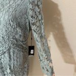 Adrianna Papell  mint lace overlay long sheer sleeve sheath dress NEW 12 Photo 3