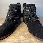 Lucky Brand  Belrose Black Suede Ankle‎ Booties 8.5W Studded Western Boho Chic Photo 6