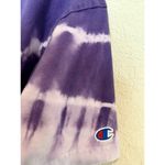 CHAMPION Purple Tie Dye Womens Sz L Crop Top 100% Cotton Size L Photo 2