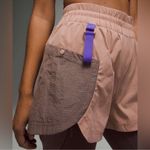Lululemon Drop-In Pocket High-Rise Hiking Shorts Outdoor 5" Pink Clay Tan 2 Photo 1